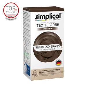 Simplicol Боя за боядисване на дрехи и текстил All in, Кафяво еспресо, Течна интензивна